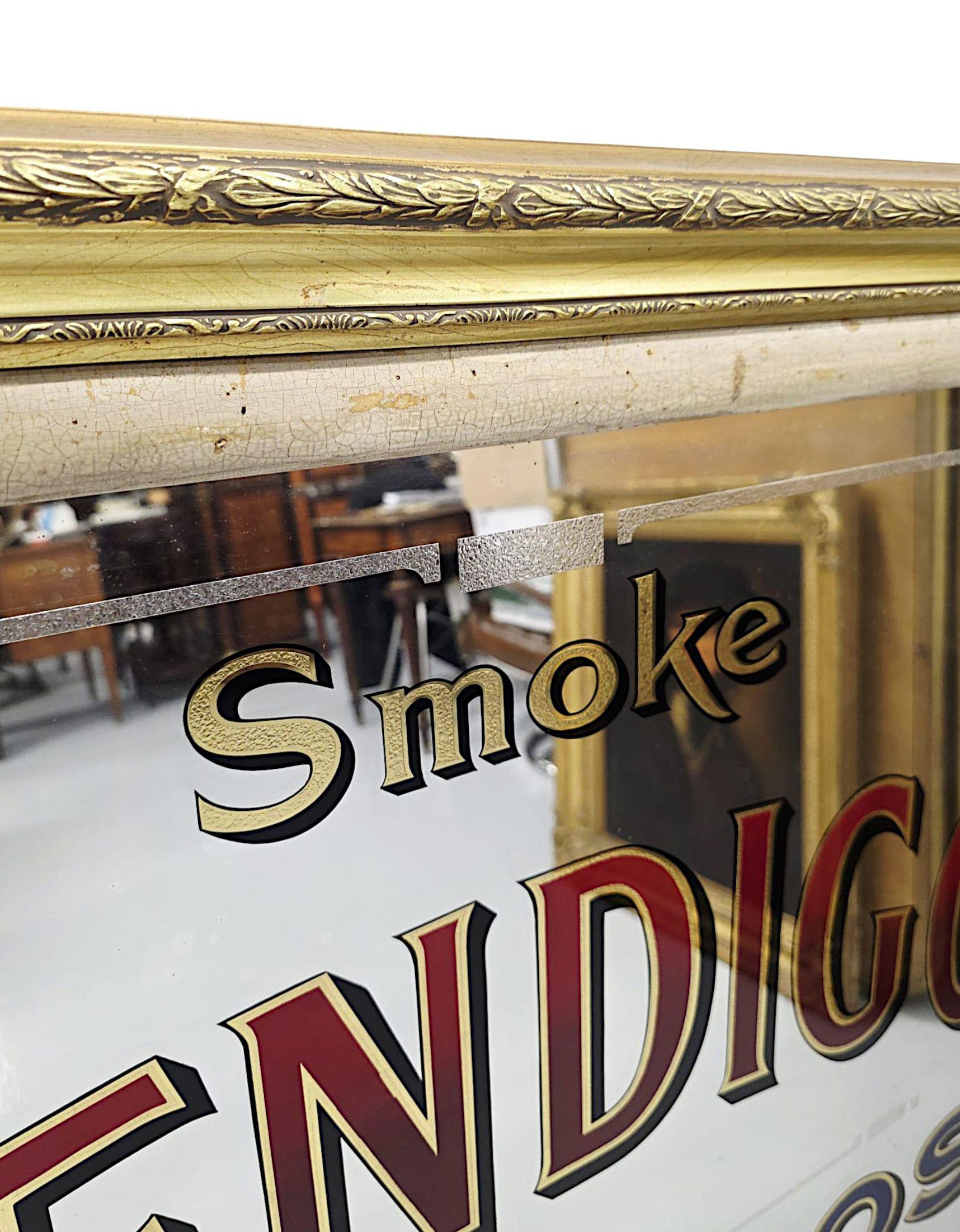 Ein seltener original irischer 'Bendigo' Tabak-Werbespiegel von W & M Taylor Ltd. (20. Jahrhundert) im Angebot