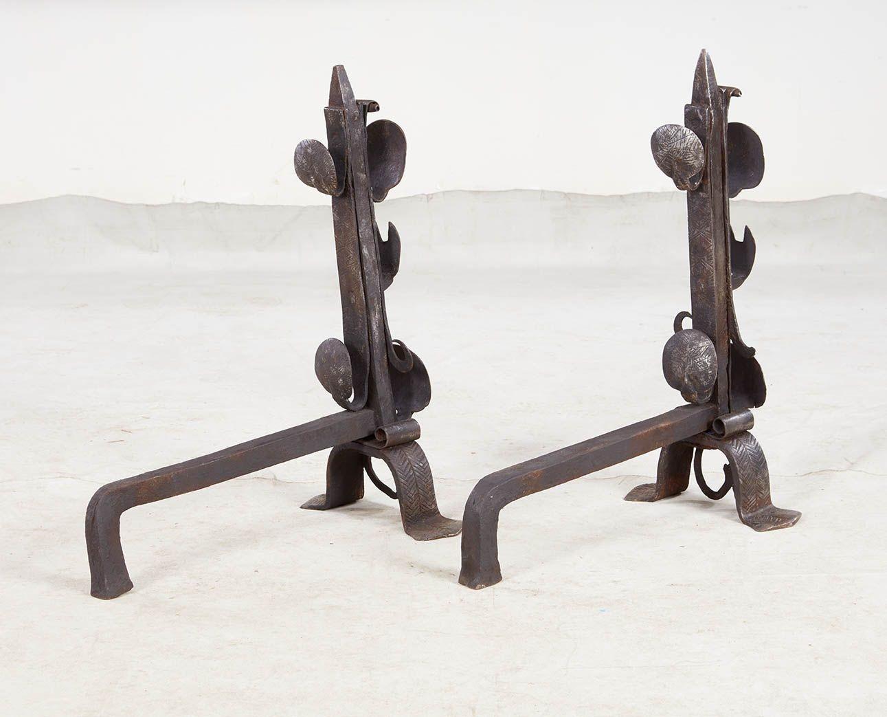 A Rare Pair of 16th Century Iberian Andirons For Sale 4