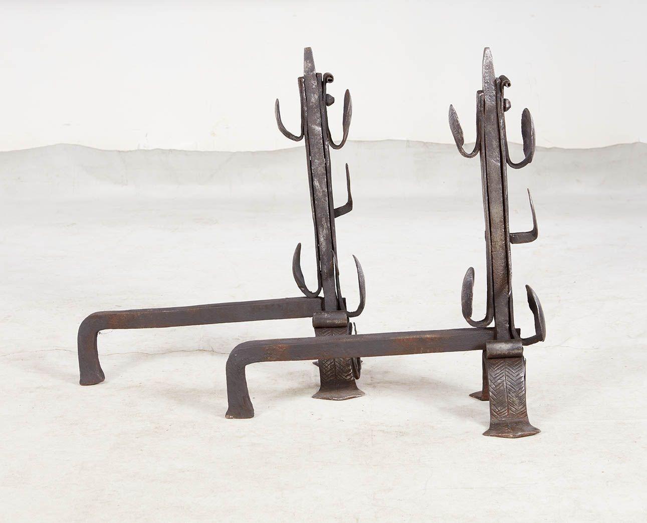A Rare Pair of 16th Century Iberian Andirons For Sale 6
