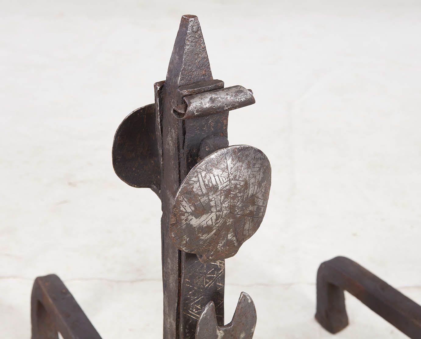 A Rare Pair of 16th Century Iberian Andirons For Sale 7