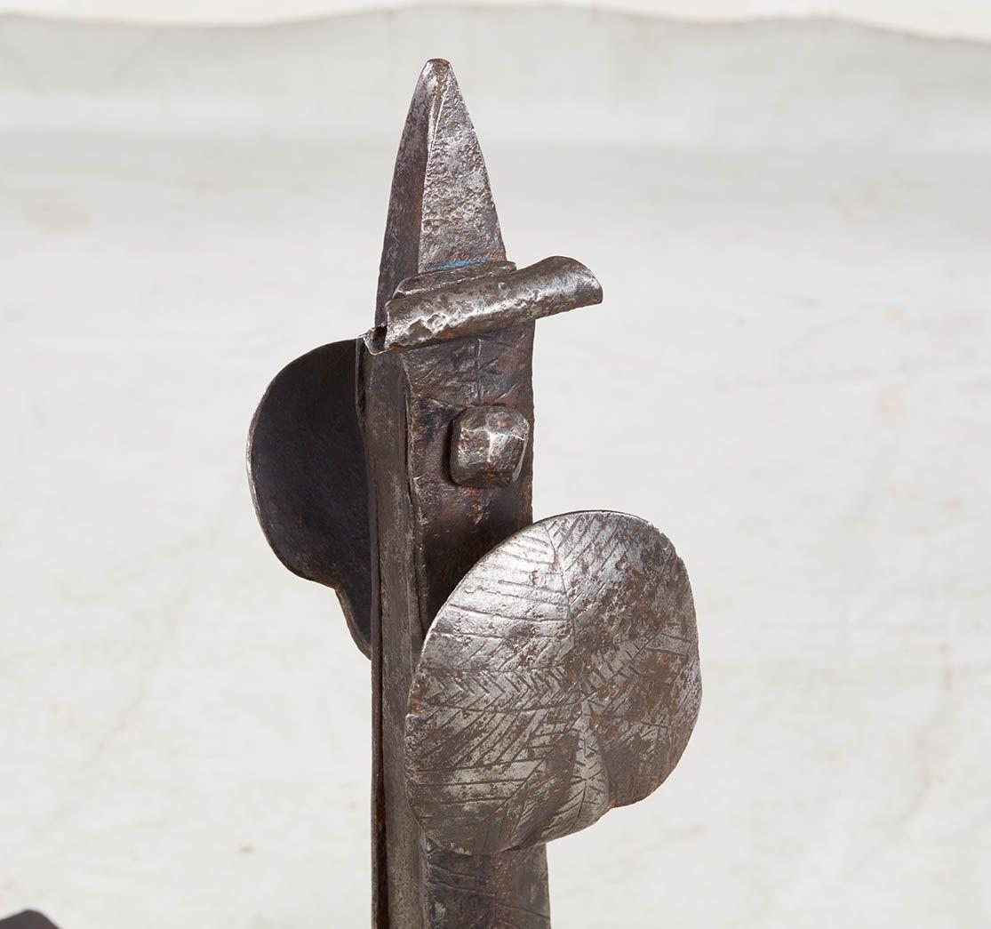 Forged A Rare Pair of 16th Century Iberian Andirons For Sale