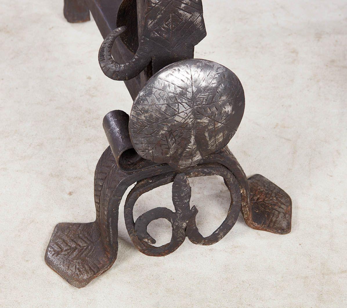 18th Century and Earlier A Rare Pair of 16th Century Iberian Andirons For Sale