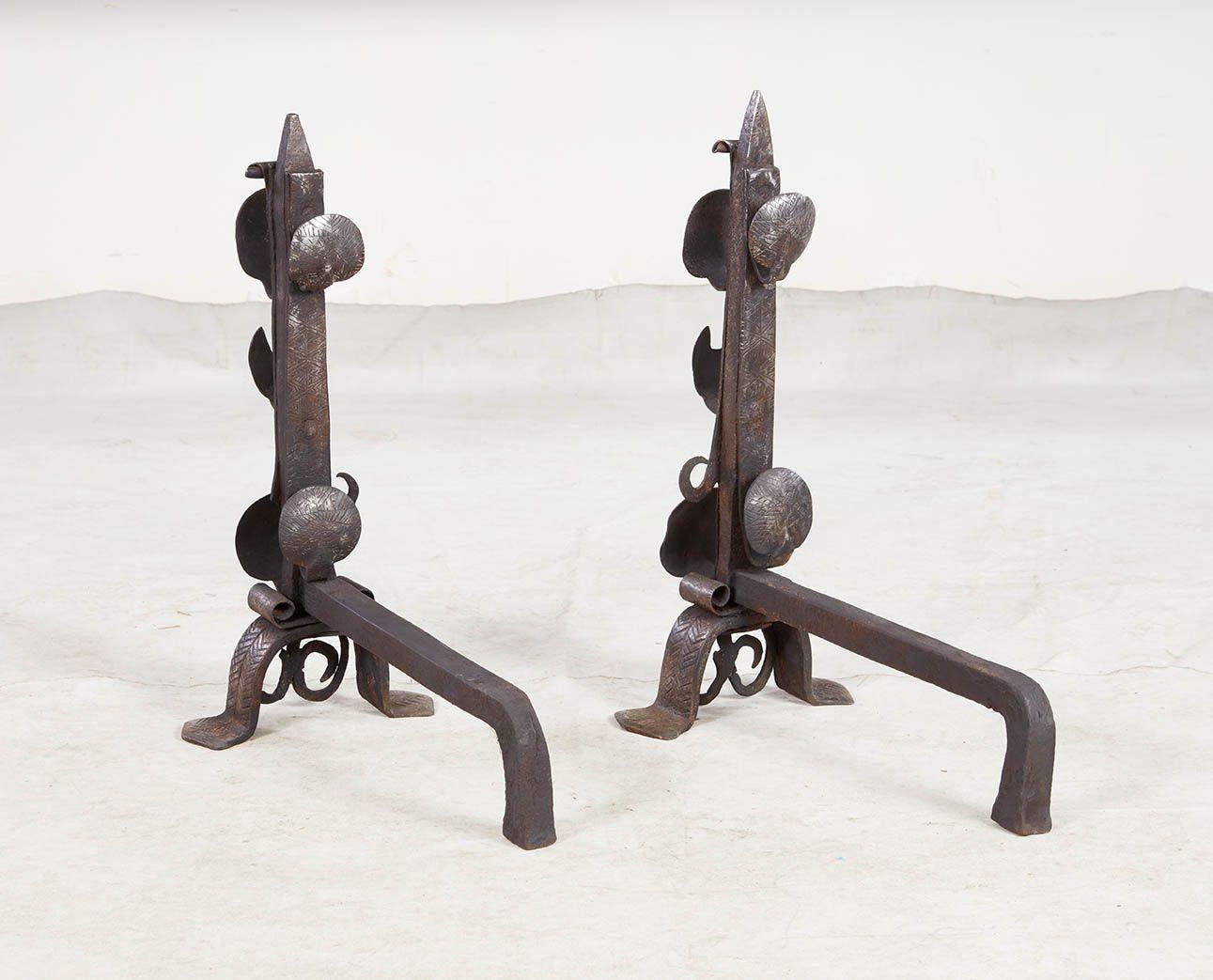A Rare Pair of 16th Century Iberian Andirons For Sale 2