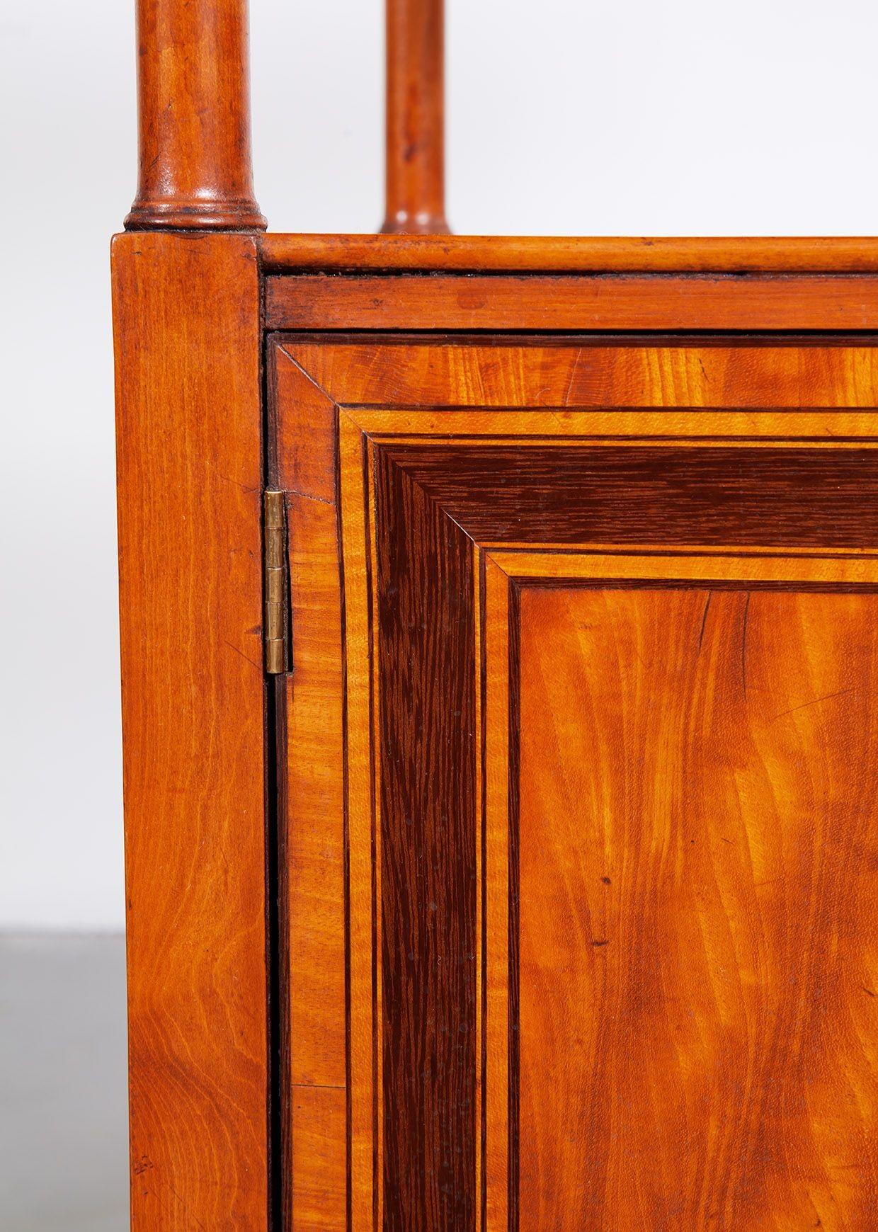 A Rare Pair of 18th c. English Satinwood Etageres For Sale 9