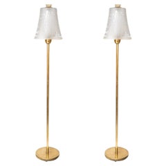 Ein seltenes Paar Stehlampen von U. Skogh aus den 1940er Jahren, hergestellt von Glössner & Co.