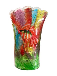 Seltenes Paar Wandleuchter aus Muranoglas mit Aquarienfischen aus den 1950er Jahren von Alfredo Barbini