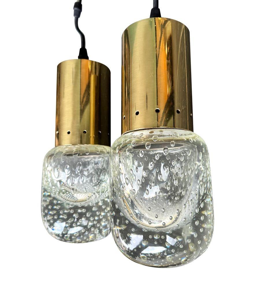 Rara pareja de lámparas colgantes de Murano de los años 50, obra de Gino Sarfatti y Archimede Seguso en Bueno estado para la venta en London, GB