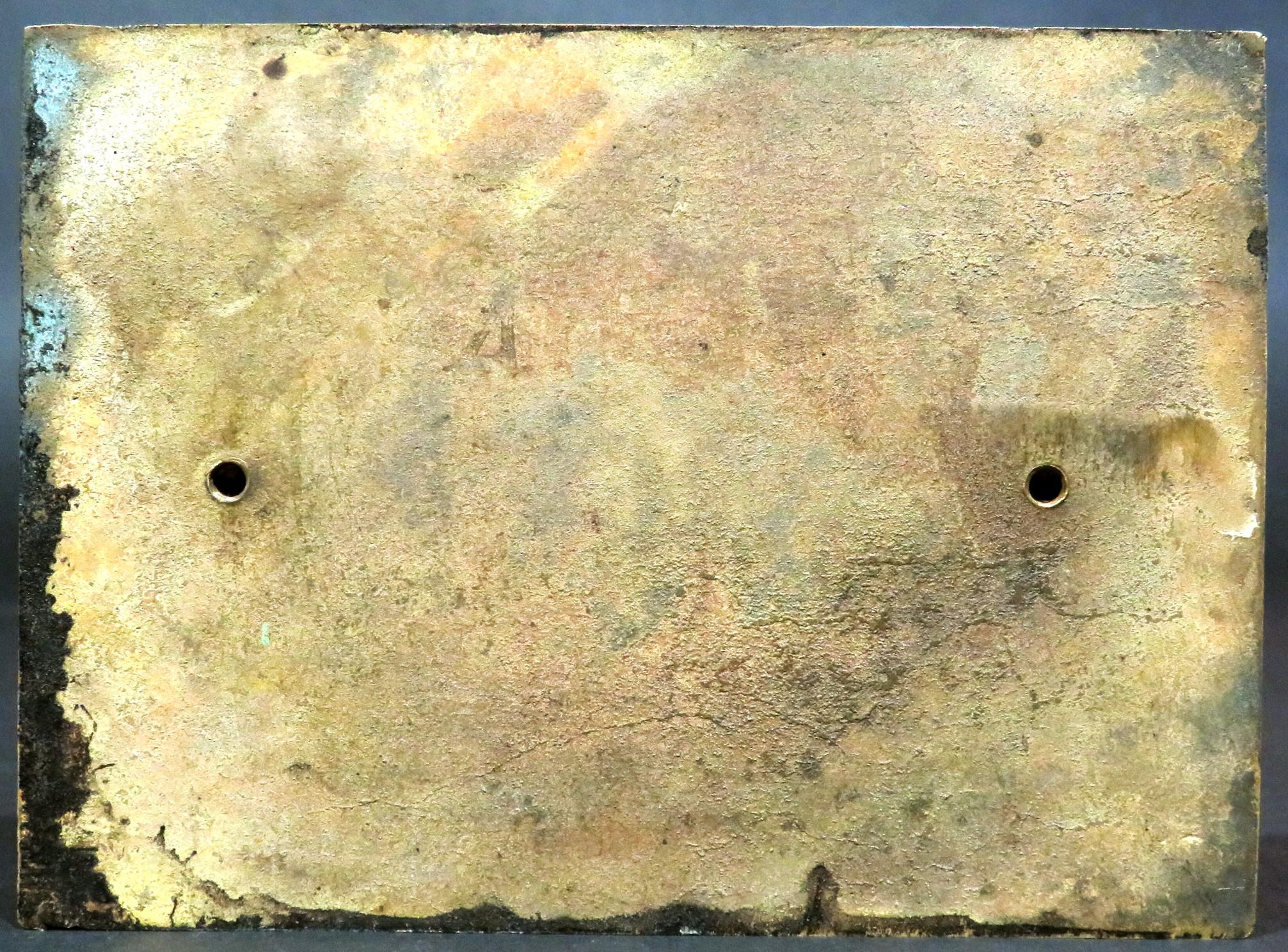 Raro par de placas de bronce animalier firmadas por el artista y atribuidas a Barye Francés en venta