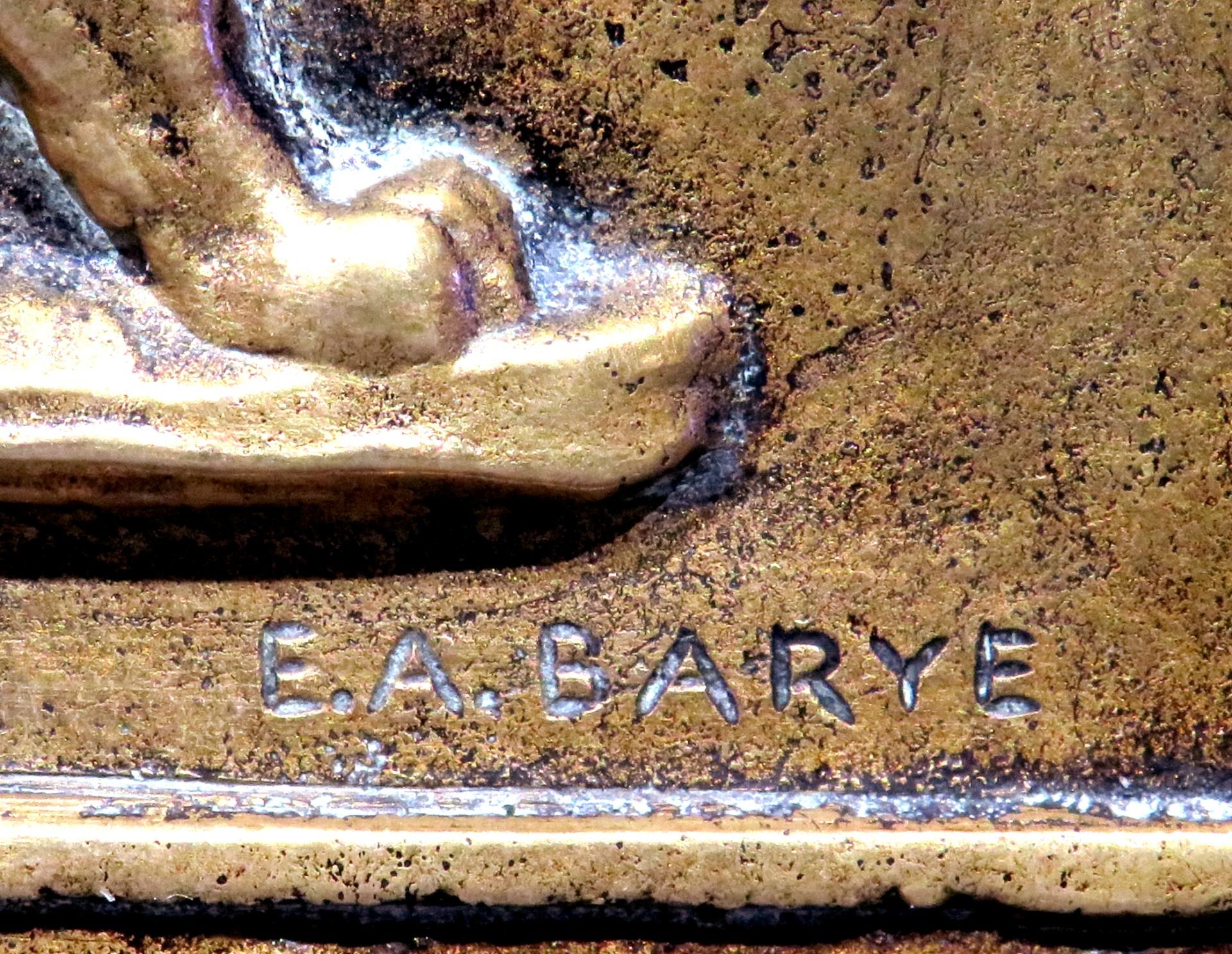 Raro par de placas de bronce animalier firmadas por el artista y atribuidas a Barye en Bueno estado para la venta en Ottawa, Ontario