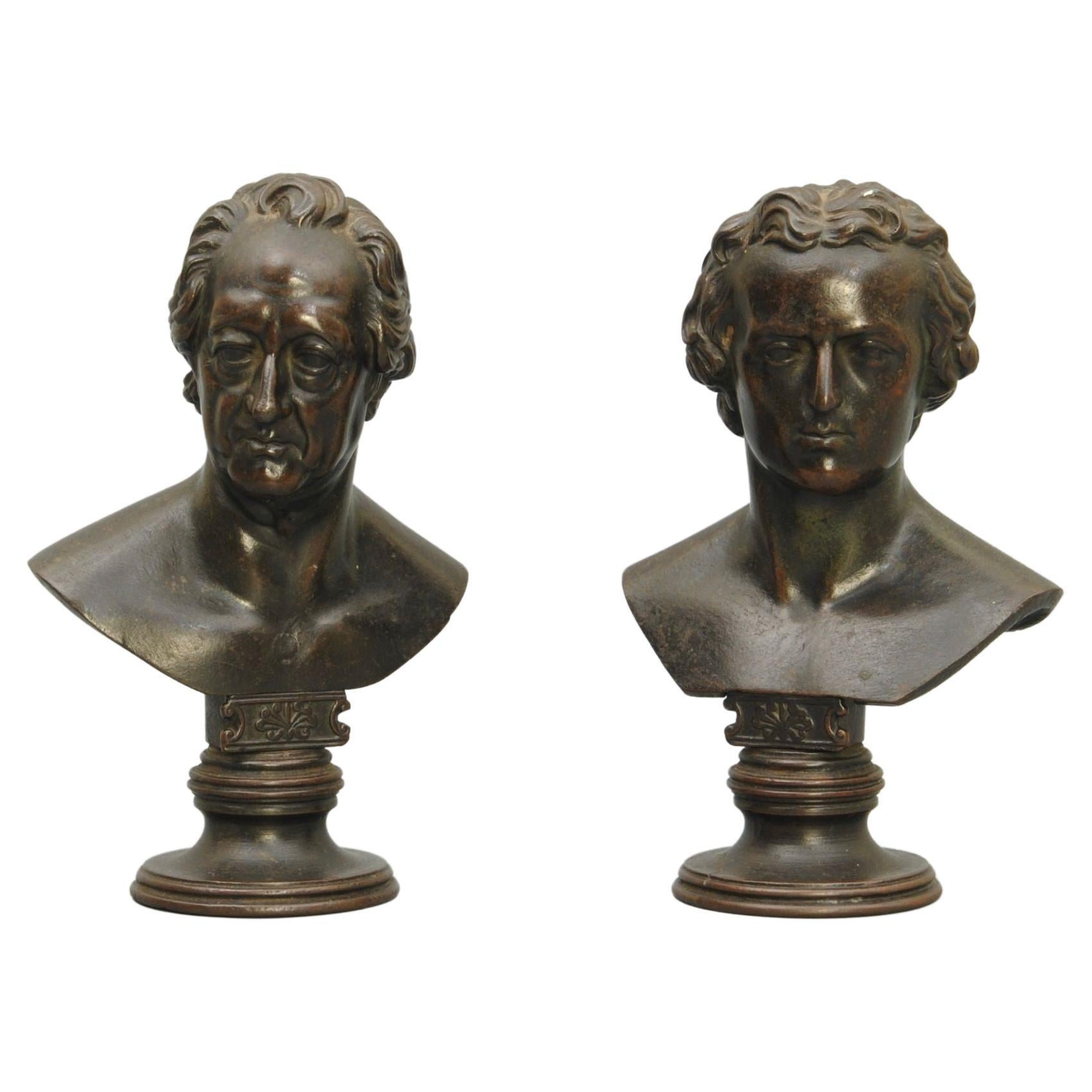 frynser barriere kompas Rare Pair of 19th Century Cast Iron Portrait Busts by Leonhard Posch For  Sale at 1stDibs