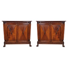 Rare Pair of 19th Century Fruitwood Side Cabinets