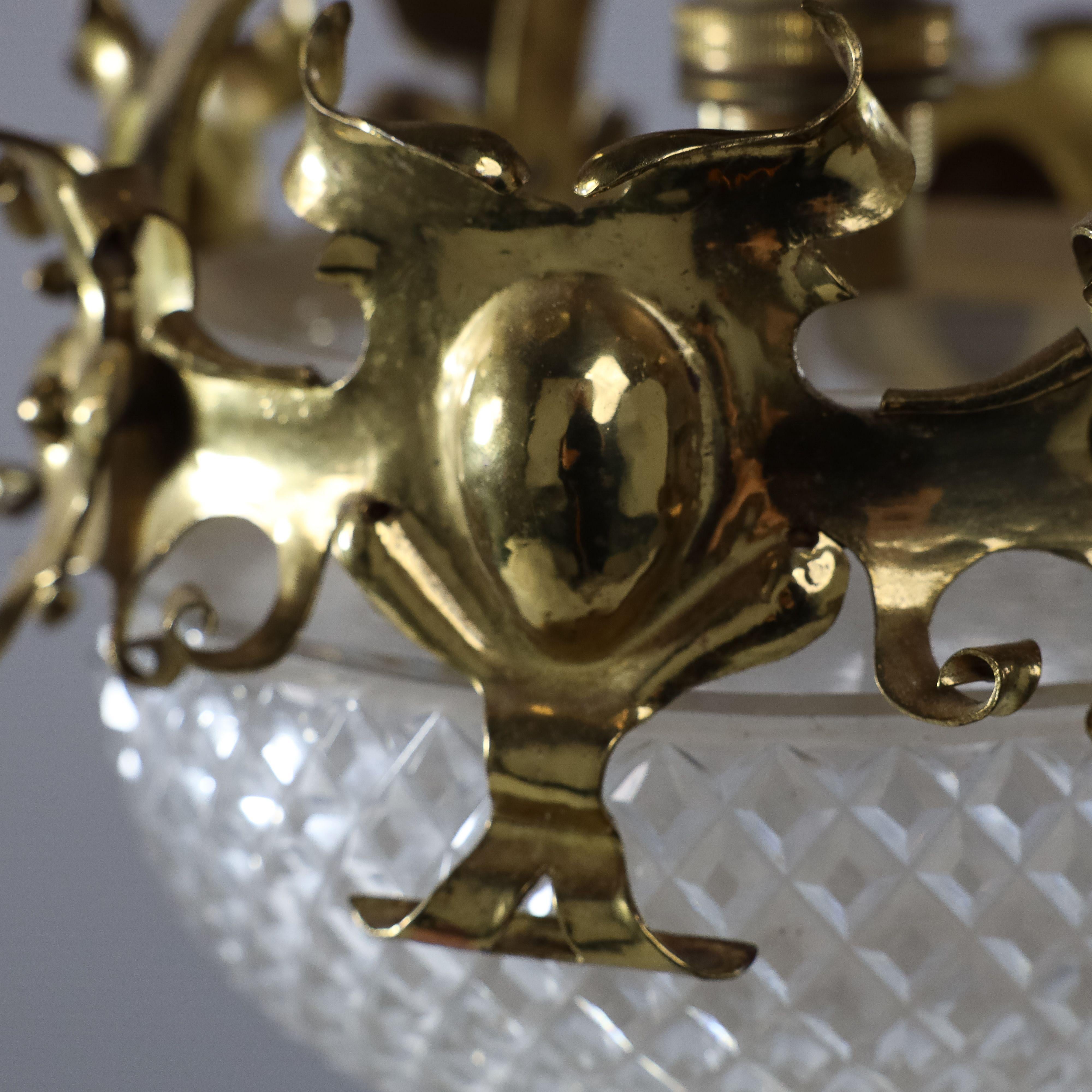 A rare pair of Arts and Crafts hand-hammered ceiling lamps For Sale 4
