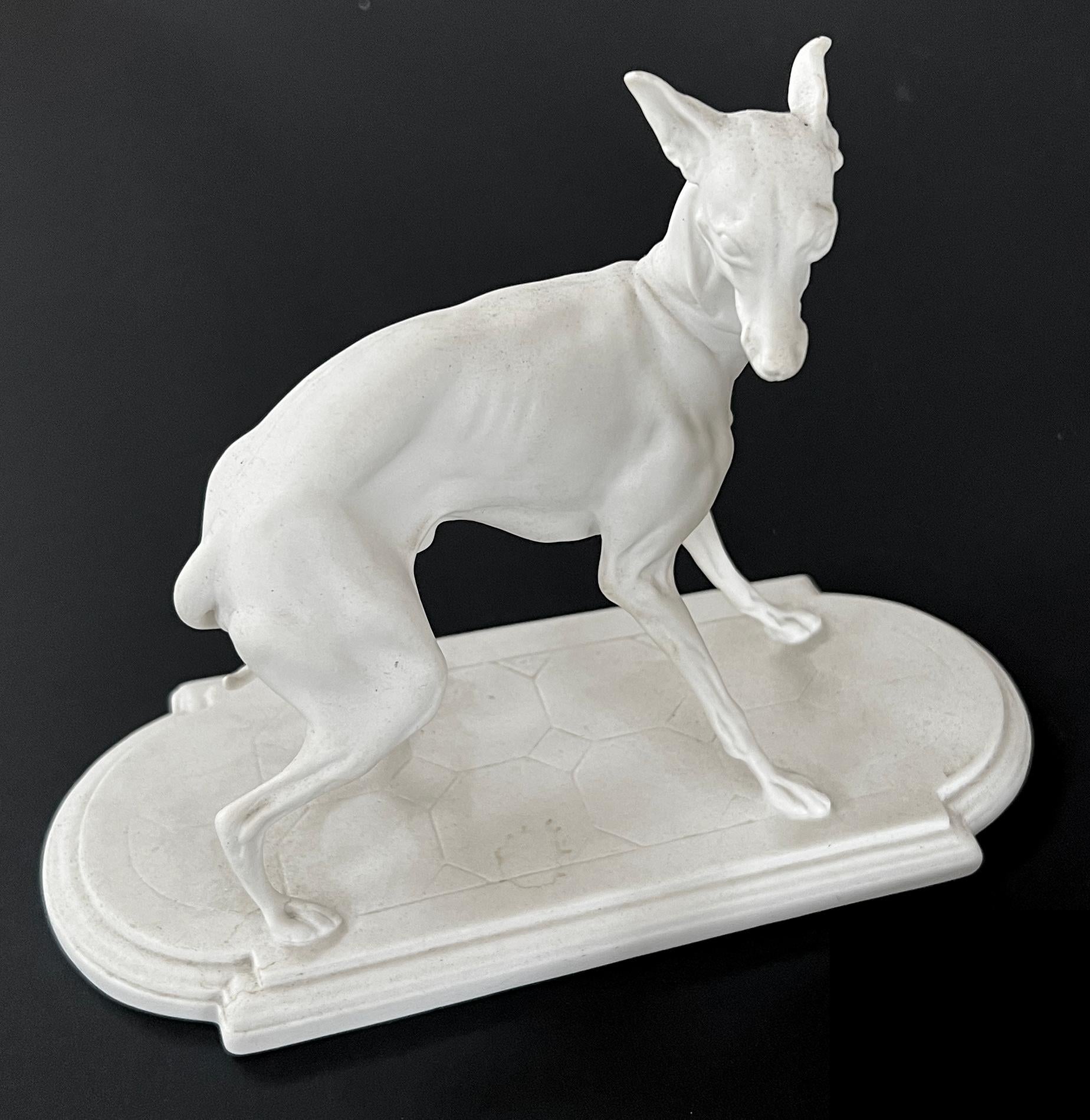 Other A Rare Pair of Bisque Porcelain Whippet Figurines by Boehm Studios For Sale