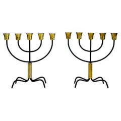 Pair of Candelabras by Svend Aage Holm Sorensen, 1960s, Denmark