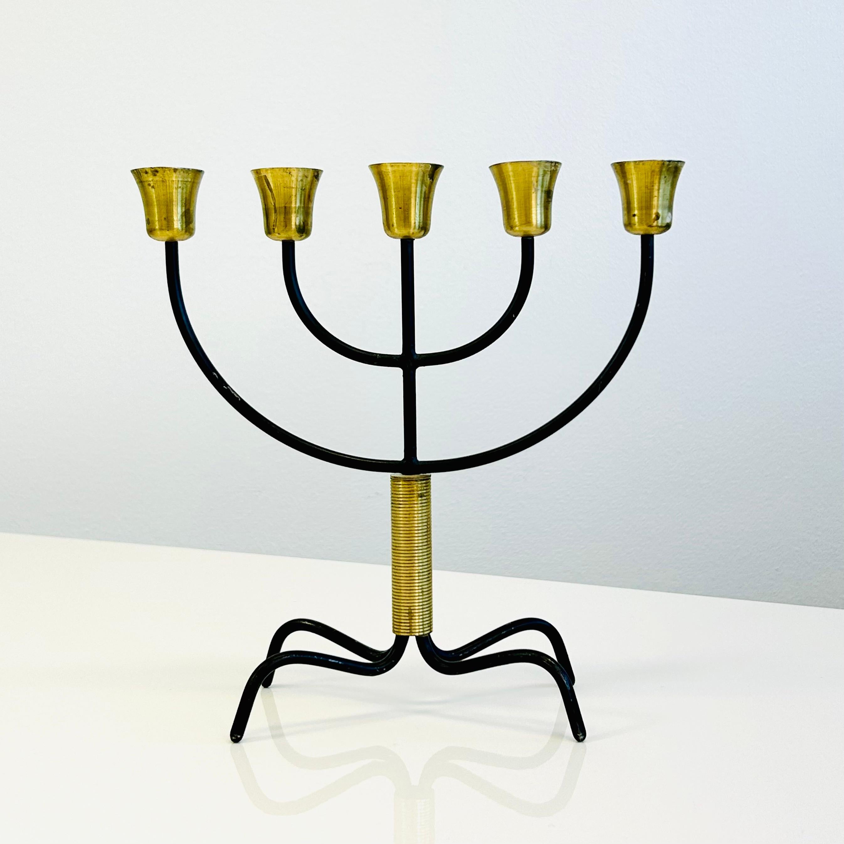 A rare pair of candelabras by Svend Aage Holm Sorensen, 1960s, Denmark For Sale 1