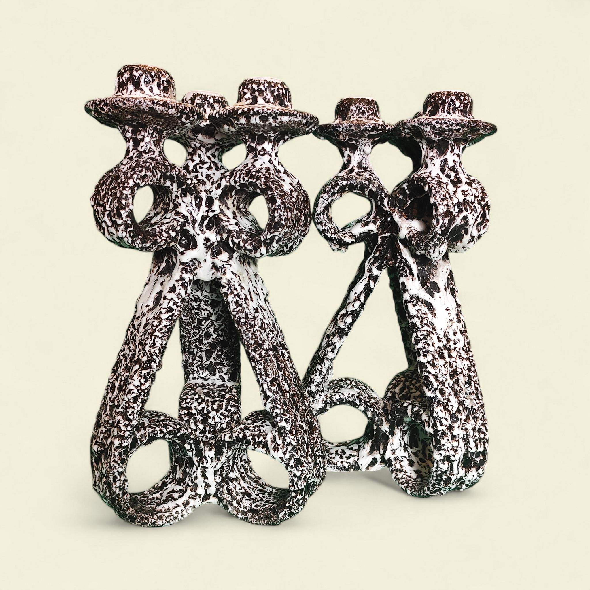 Francese Una rara coppia di candelabri in 