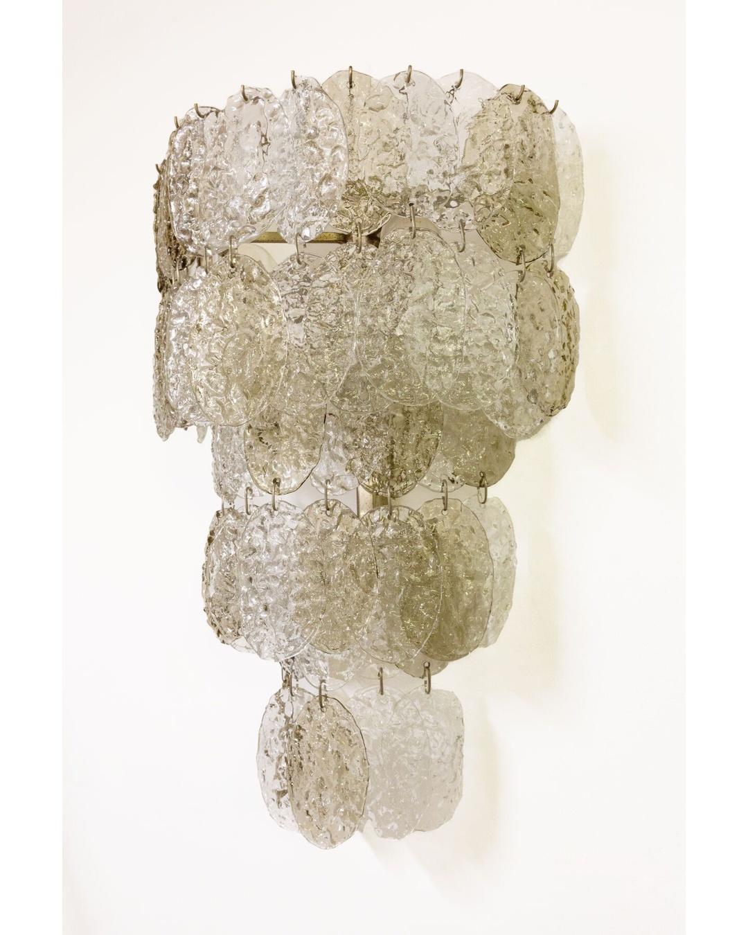 Raro par de apliques de pared en cascada, atribuidos a Gino Vistosi (1925-1980) en Bueno estado para la venta en PARIS, FR