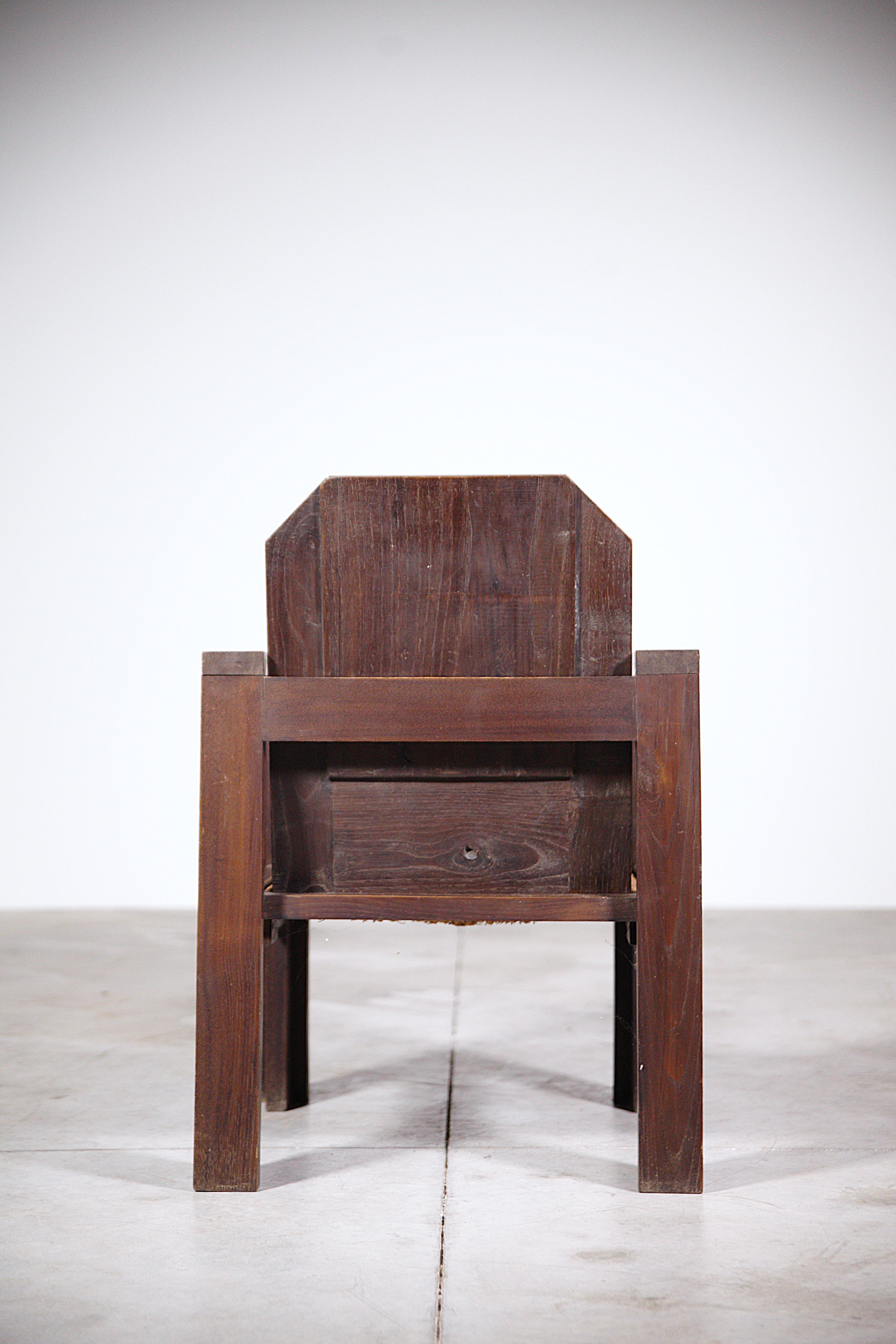A Rare Pair of Celtic Armchairs by Joseph Savina France 1930s 3