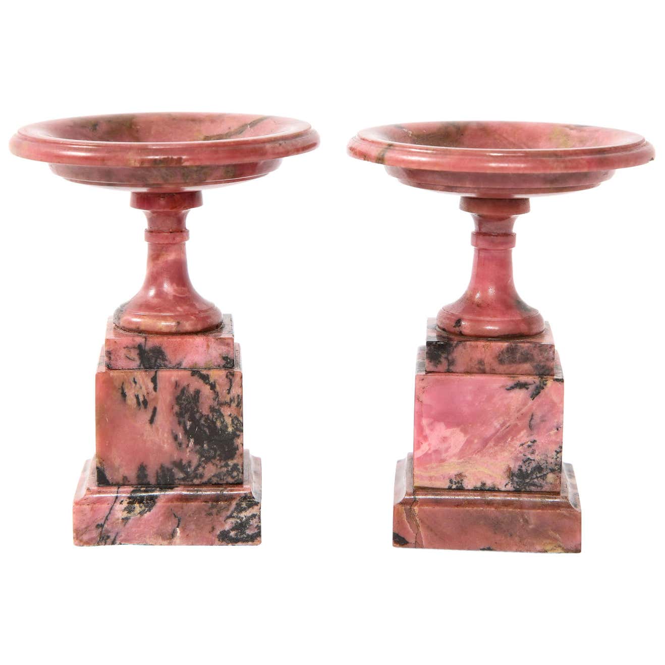 Rare Pair of Early 19th Century Russian Hand Carved Rhodonite Tazzas ...