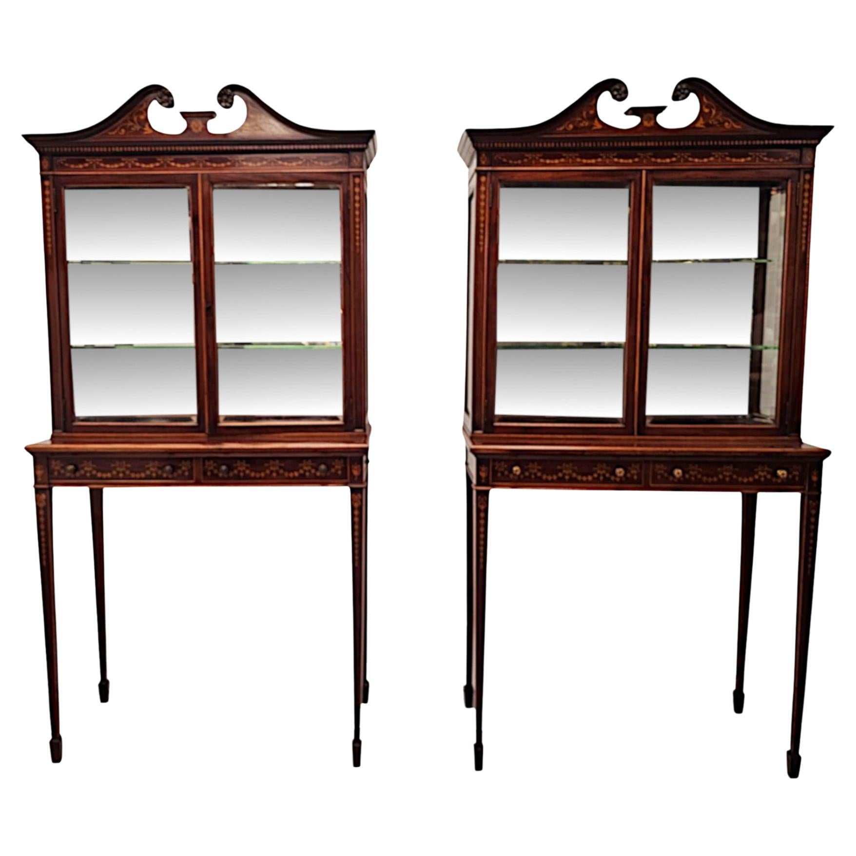 Rara coppia di armadi o librerie da molo di epoca edoardiana di Edward & Roberts