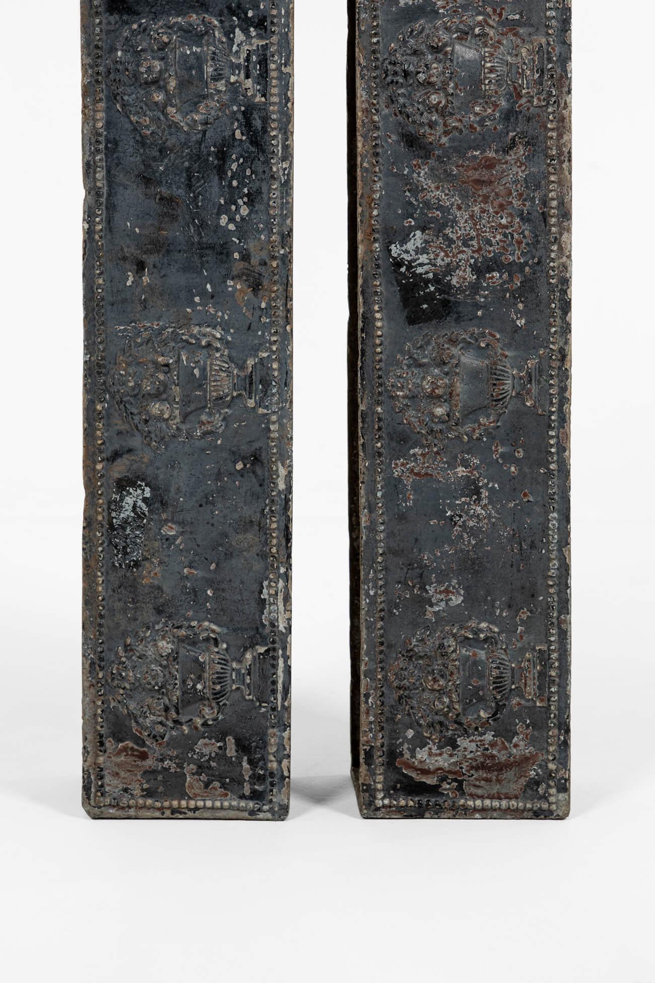A Rare Pair of English Antique Lead Garden Planters For Sale 4