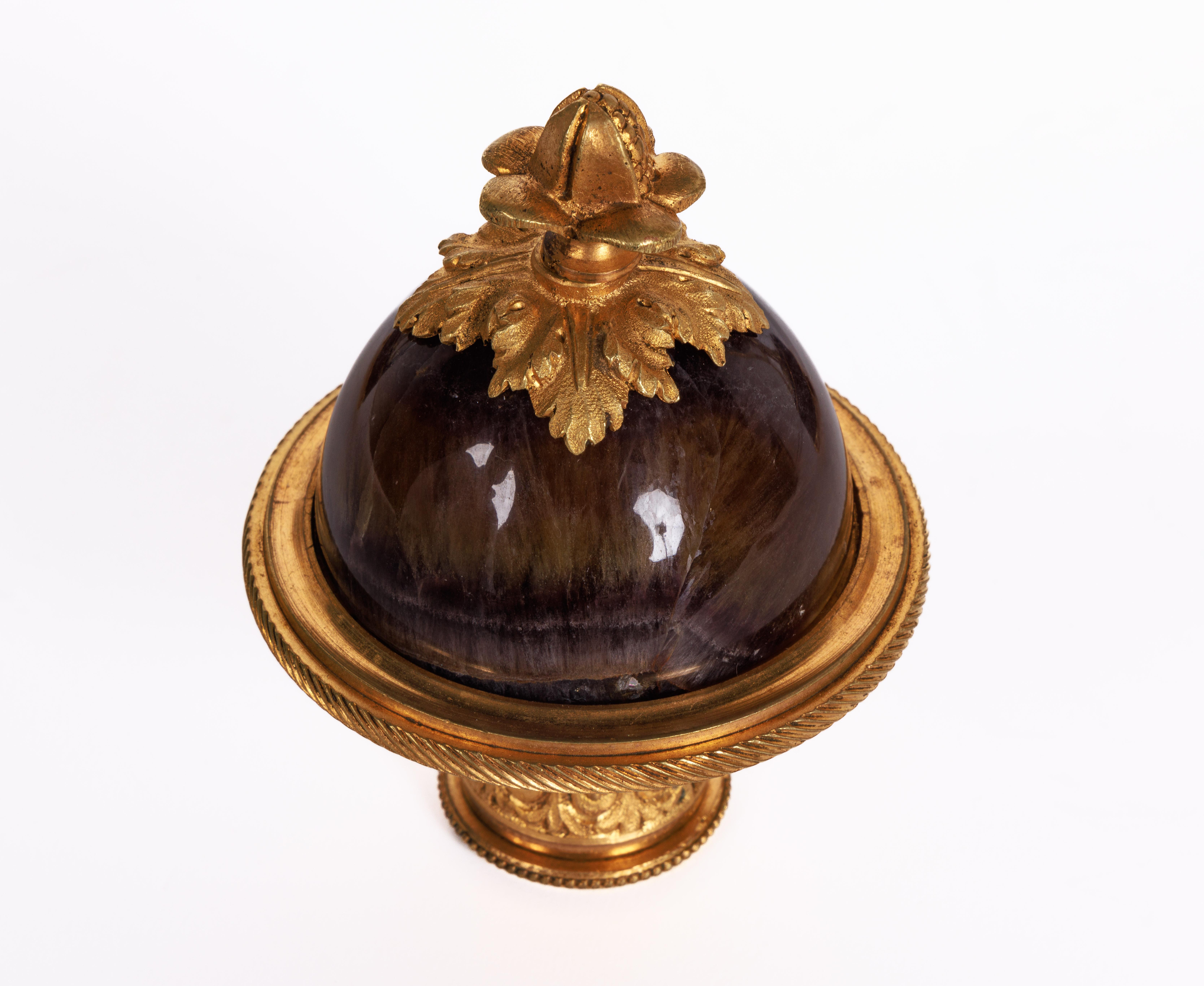 Rare paire de chandeliers français John bleus montés en bronze doré, vers 1870 en vente 12