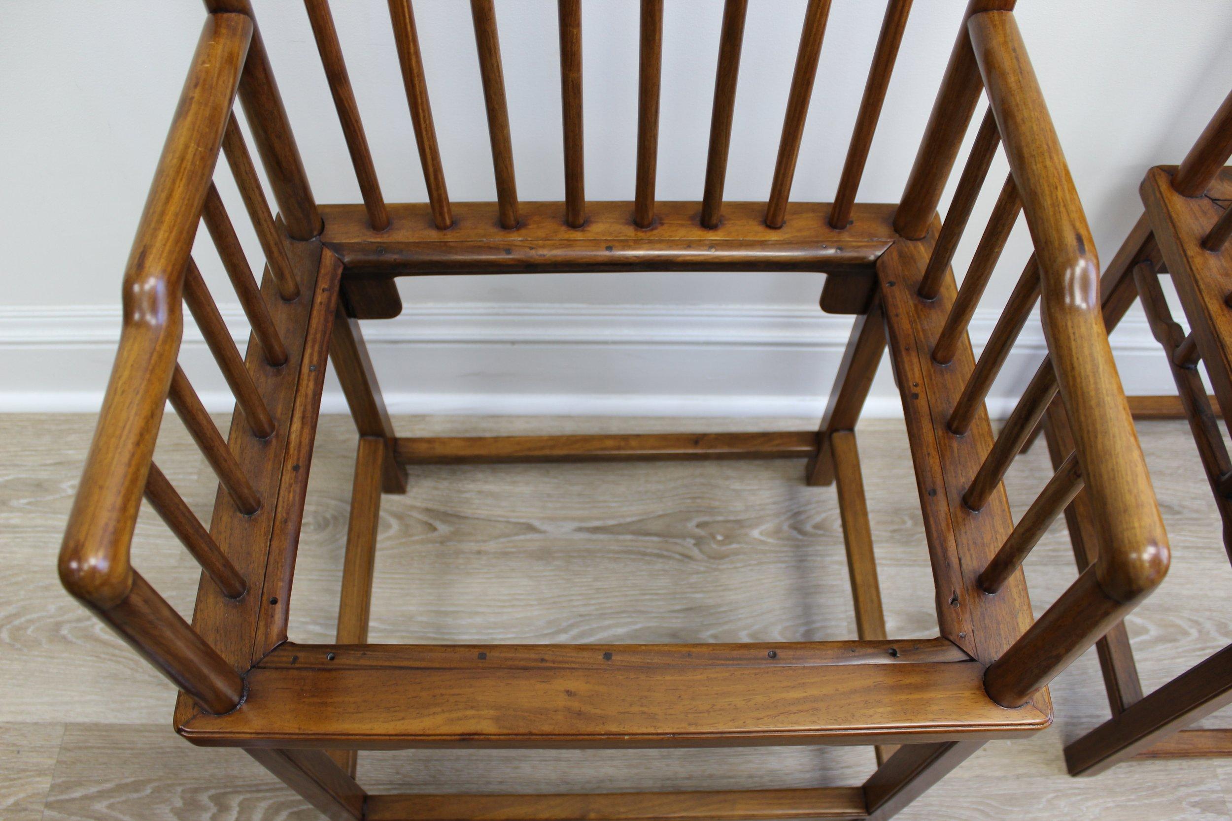 A Rare Pair of Huanghuali Armchairs For Sale 5