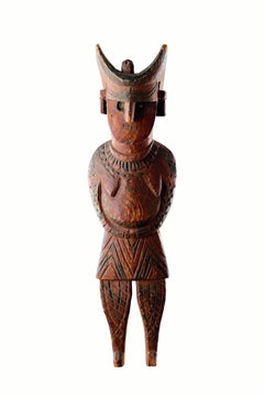 Ein seltenes Paar geschnitzter Grabfiguren der Kalasha-Völker