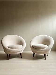 A Rare Pair of Mid-Century Scandinavian Egg Chairs, Model "Florida" by Vatne