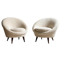 A Rare Pair of Mid-Century Scandinavian Egg Chairs, Model "Florida" by Vatne 