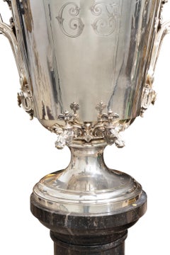 Monumental Pair of Covered Presentation Vases Christofle, Paris, circa 1864-1865