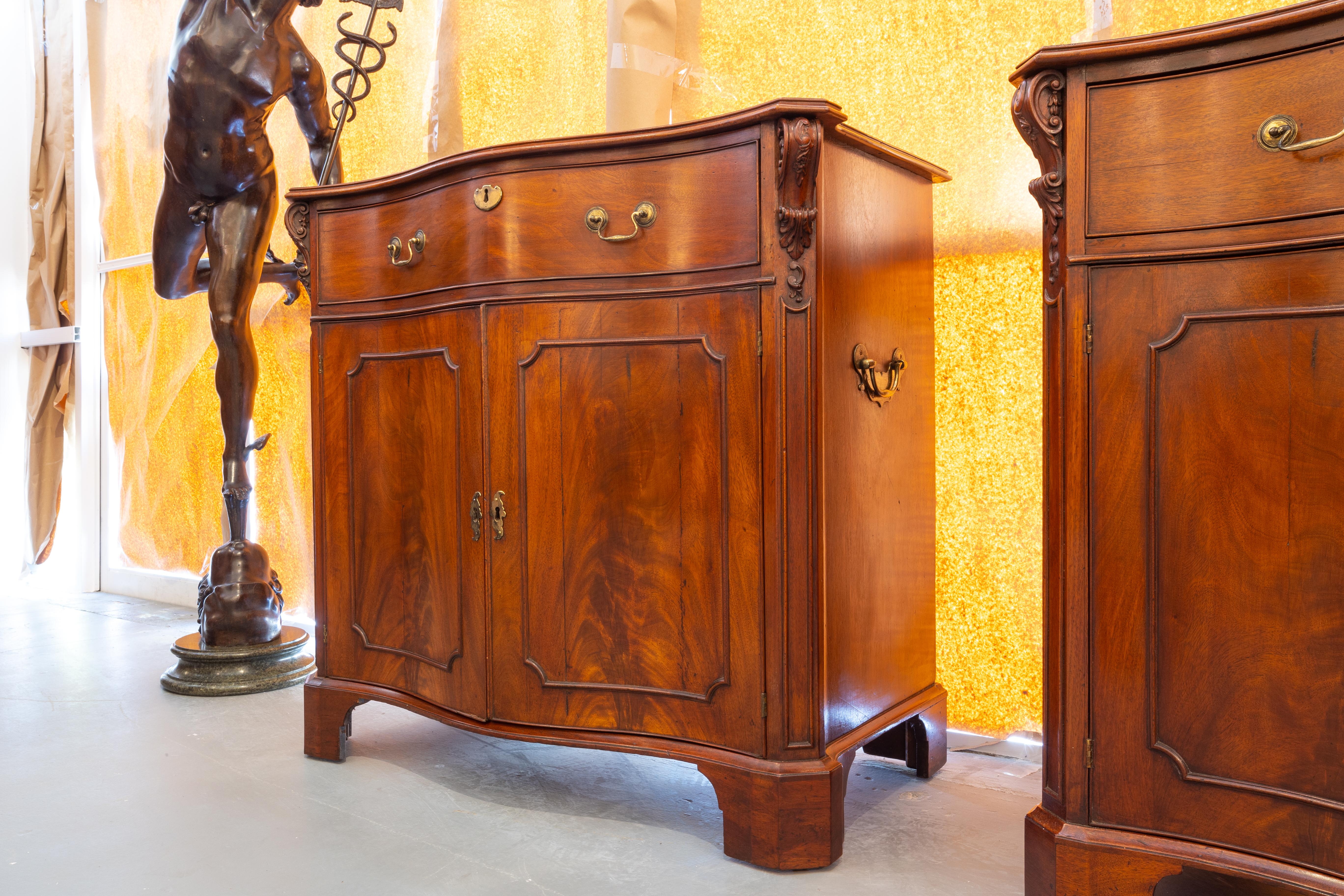 English Rare Pair of Regency Period Sideboards For Sale