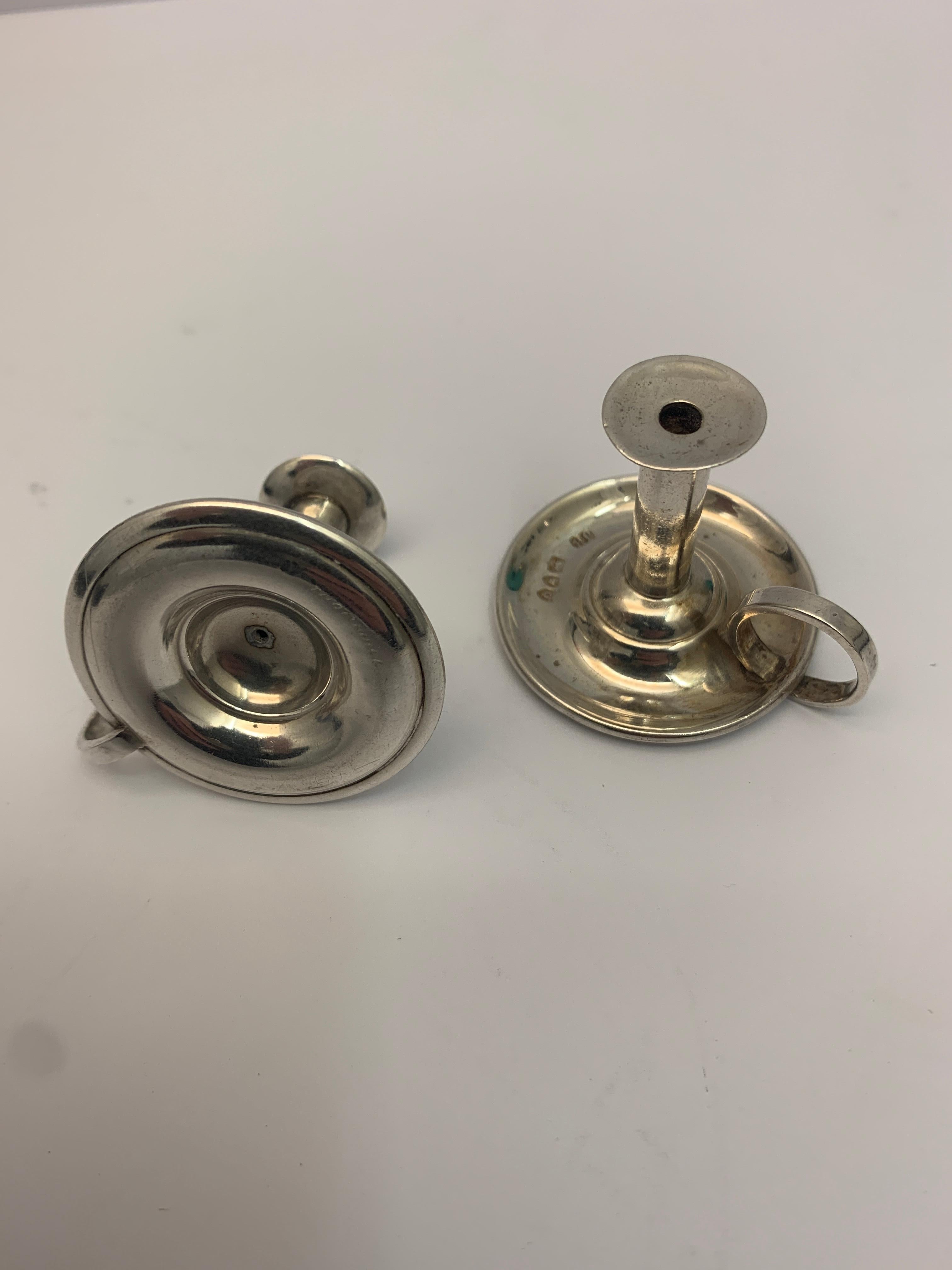 Rare Pair of Victorian Miniature Chambersticks In Good Condition For Sale In London, London