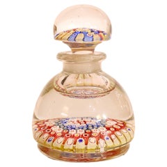 A Rare Paul Ysart Attributed Close-Pack Millefiori Art Glass Paperweight Bottle