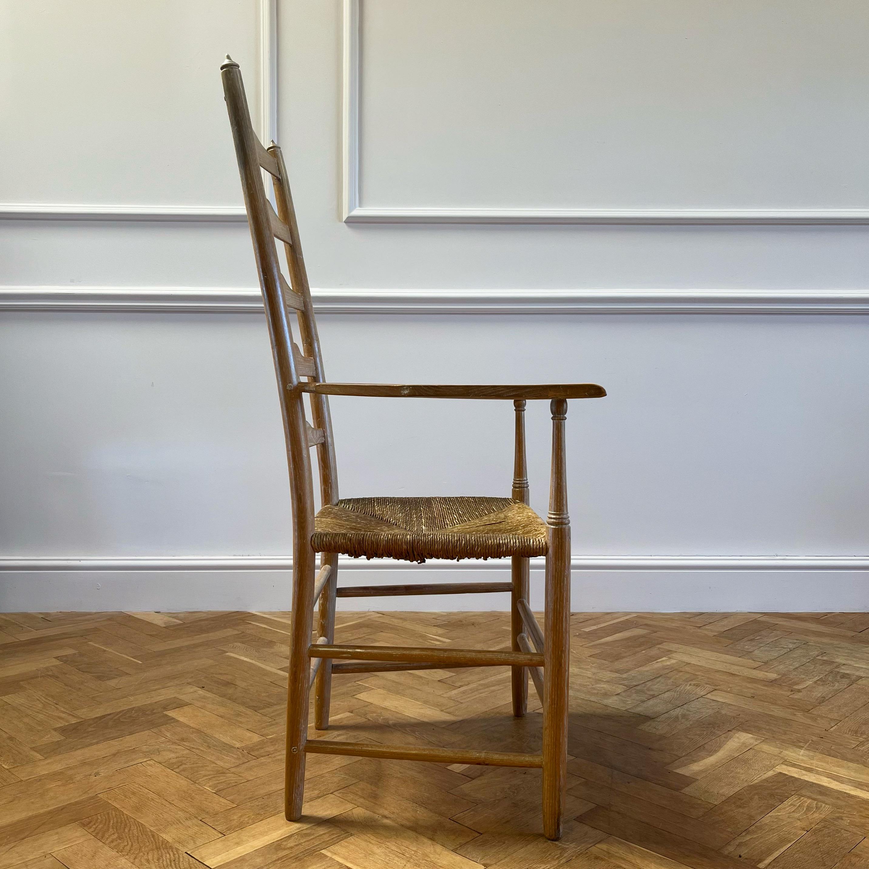 Arts and Crafts A Rare Philip Clissett Ladderback For Sale