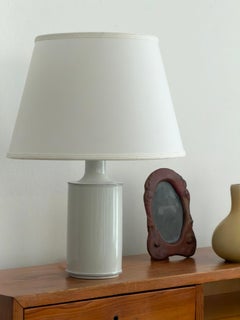 A rare porcelain table lamp from Royal Copenhagen’s esteemed “Blå Kant”