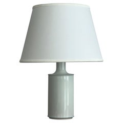 A rare porcelain table lamp from Royal Copenhagen’s esteemed “Blå Kant”