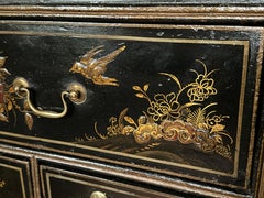 Rare Queen Anne Chinoiserie Japanned Chest On Stand