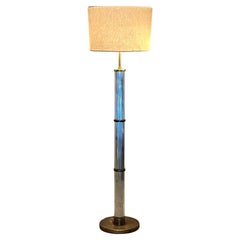 Vintage A Rare Ralph Lauren Brass And Glass Adjustable Floor Standard Lamp