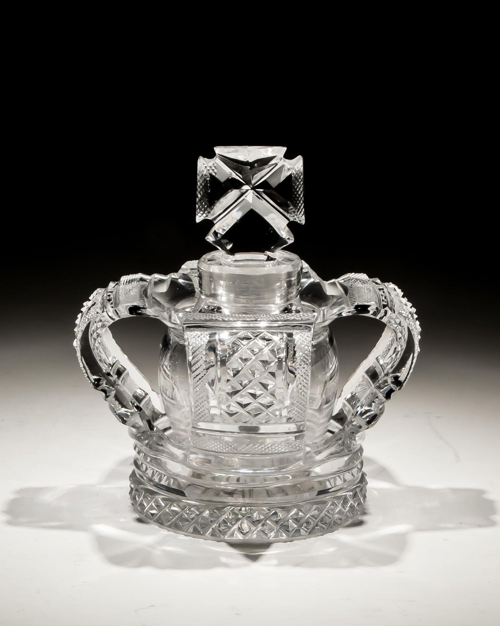 Début du XIXe siècle Rare flacon de parfum couronne de la Régence en vente