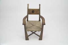 William Birch. Minorista Liberty & Co. Una rara silla de niño con asiento de junco