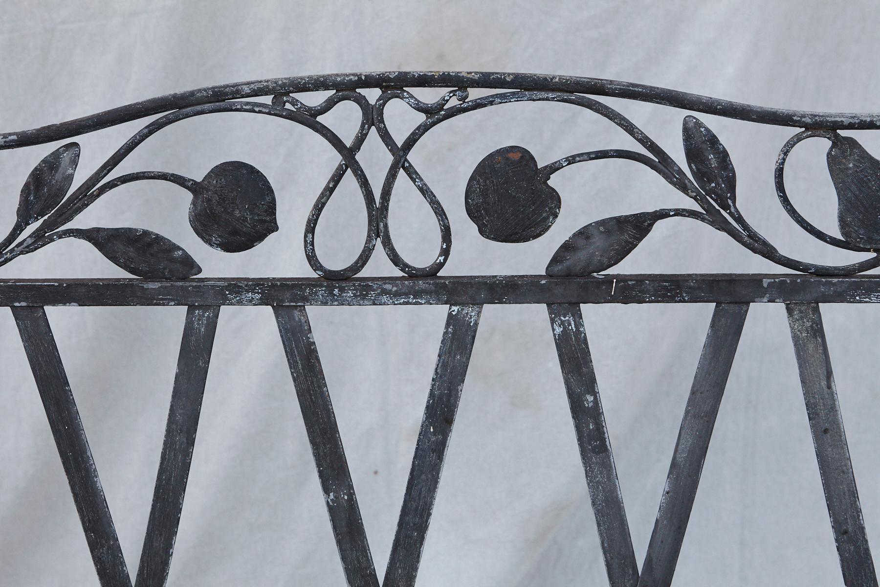 Mid-20th Century Rare Salterini Della Robbia Collection Wrought Iron Loveseat, circa 1940s, No 2