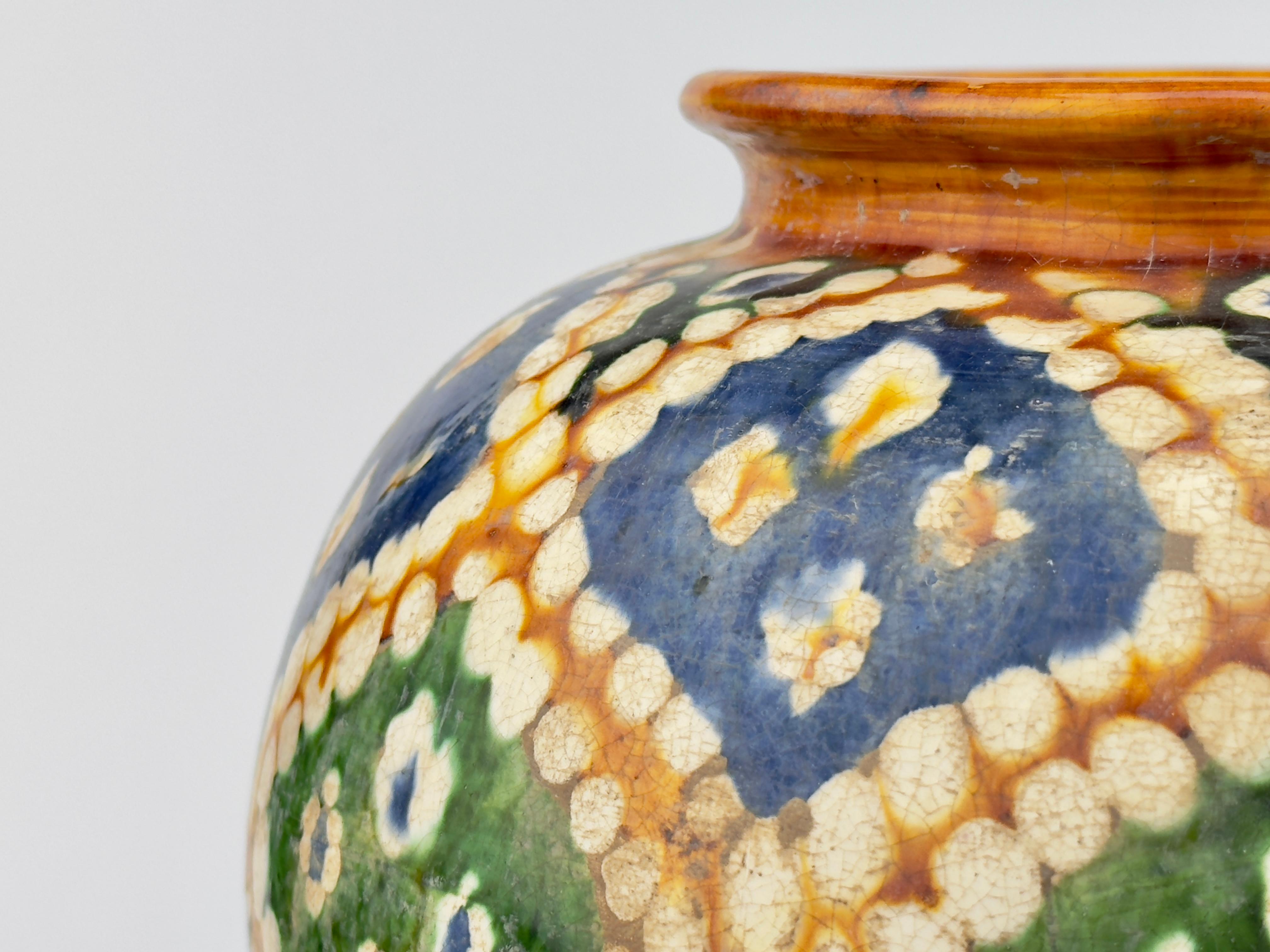 A Rare Sancai-Glazed Pottery Jar, Tang Dynasty For Sale 2