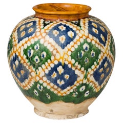 A Rare Sancai-Glazed Pottery Jar, Tang Dynasty