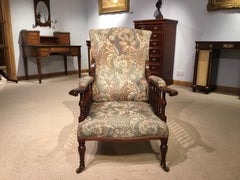 Rare "Saville" Arts & Crafts Mahogany Armchair by Morris & Co, London