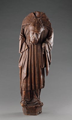 A Rare Sculpture of Saint Denis