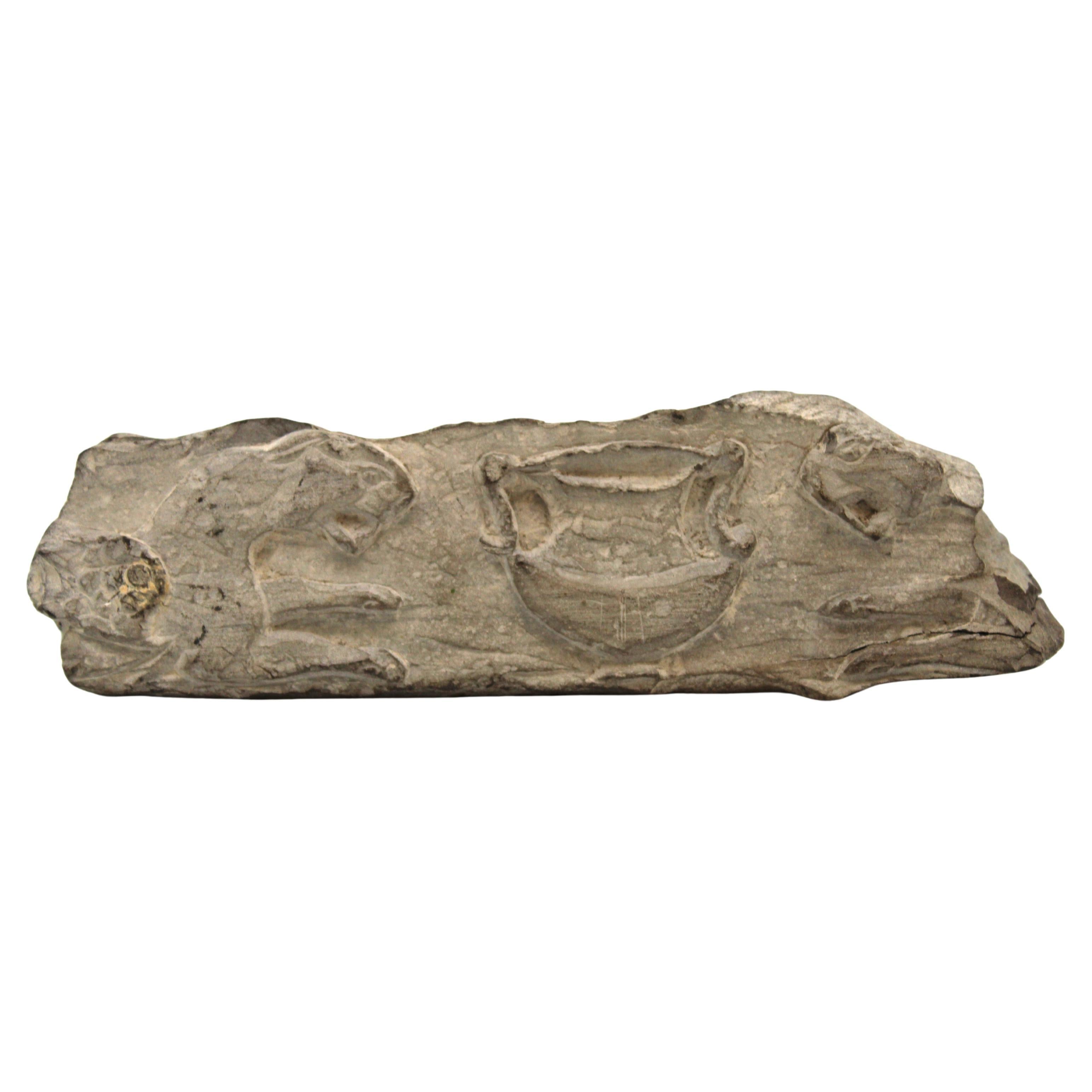 A Rare Second Temple Period Limestone Table Fragment, Jerusalem, 1st Century BCE For Sale