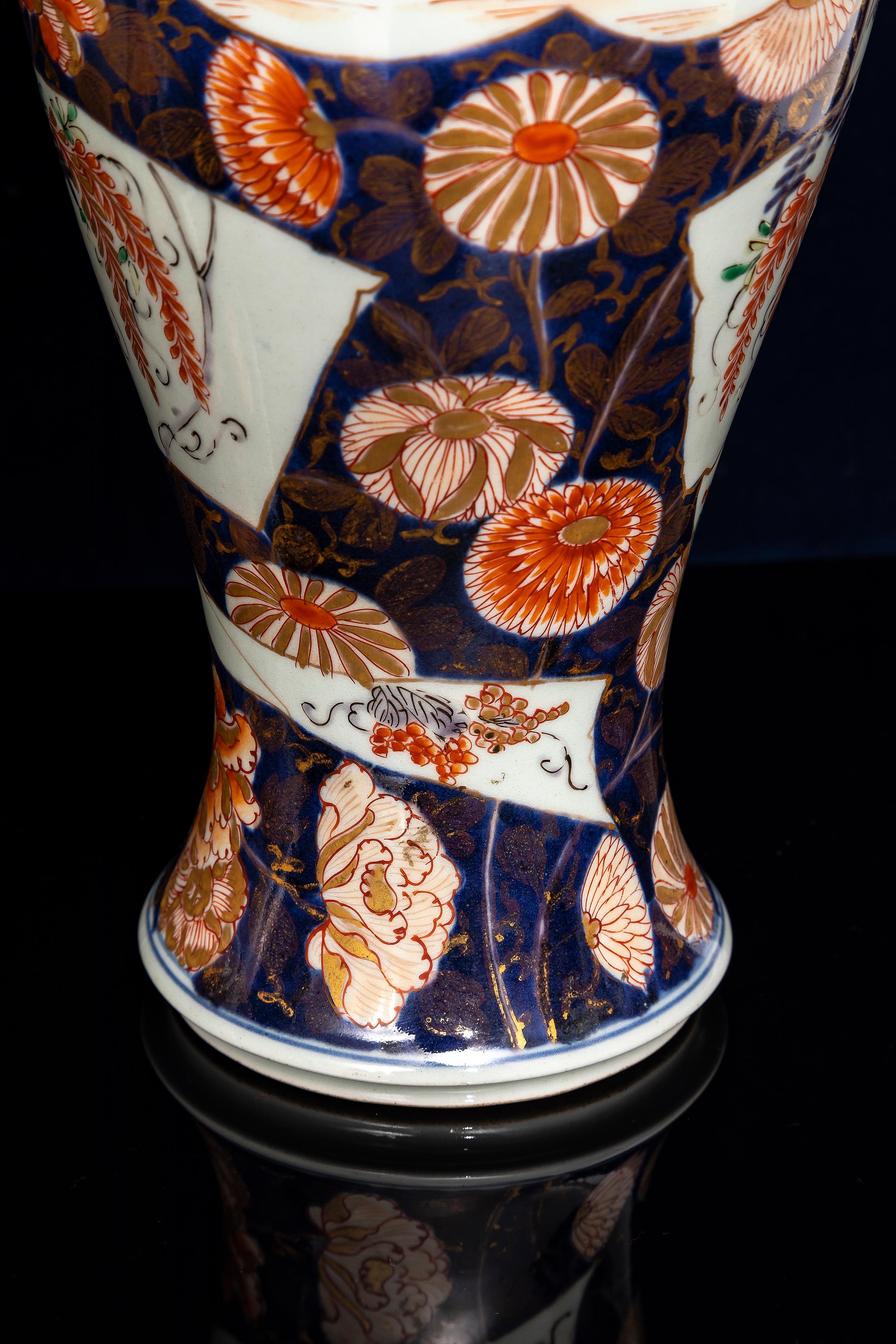 Seltener Satz von 5 Vasen aus japanischem Arita Porcelain im Imari-Stil aus der Edo-Zeit im Angebot 5