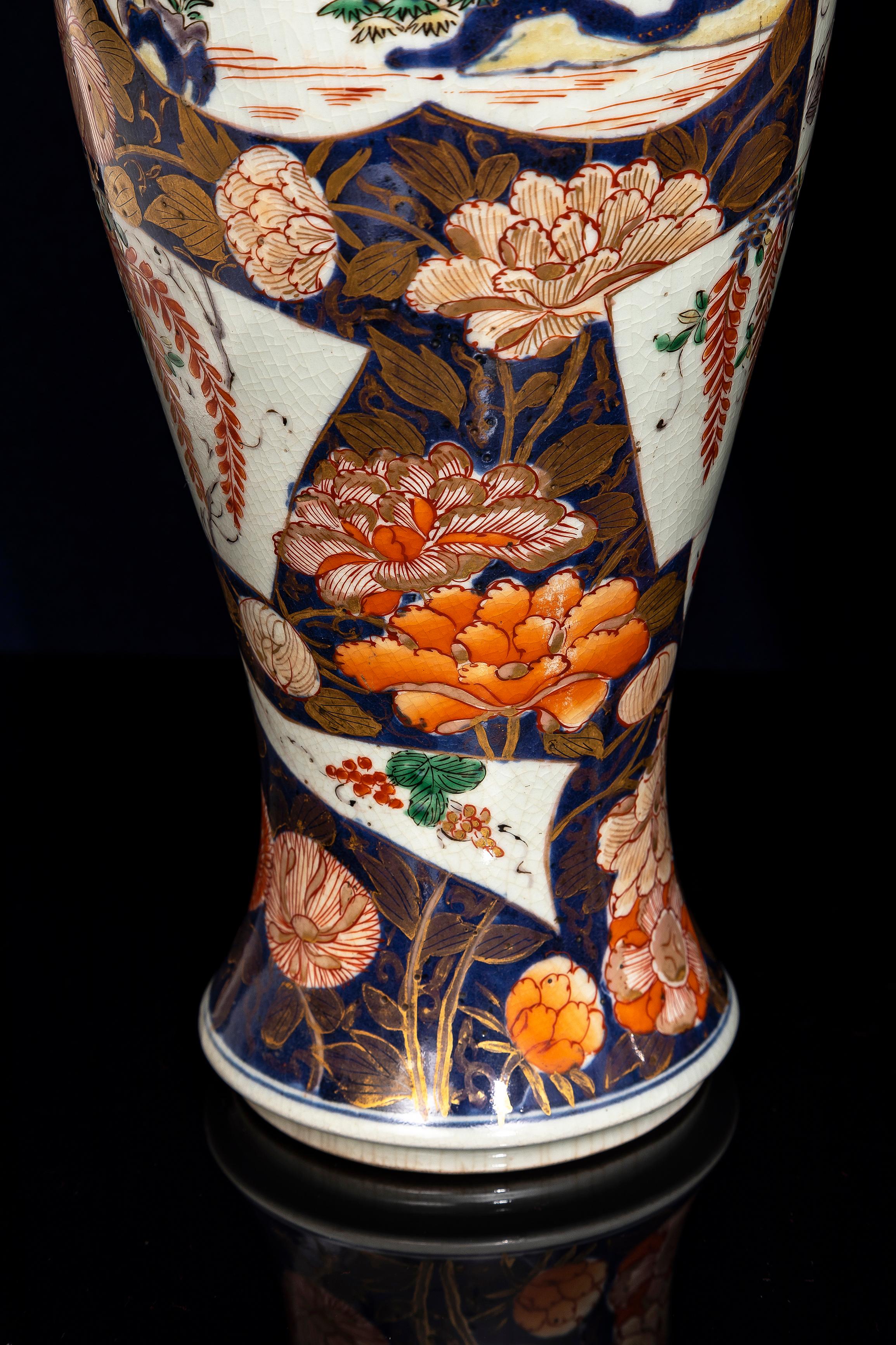 Seltener Satz von 5 Vasen aus japanischem Arita Porcelain im Imari-Stil aus der Edo-Zeit im Angebot 6