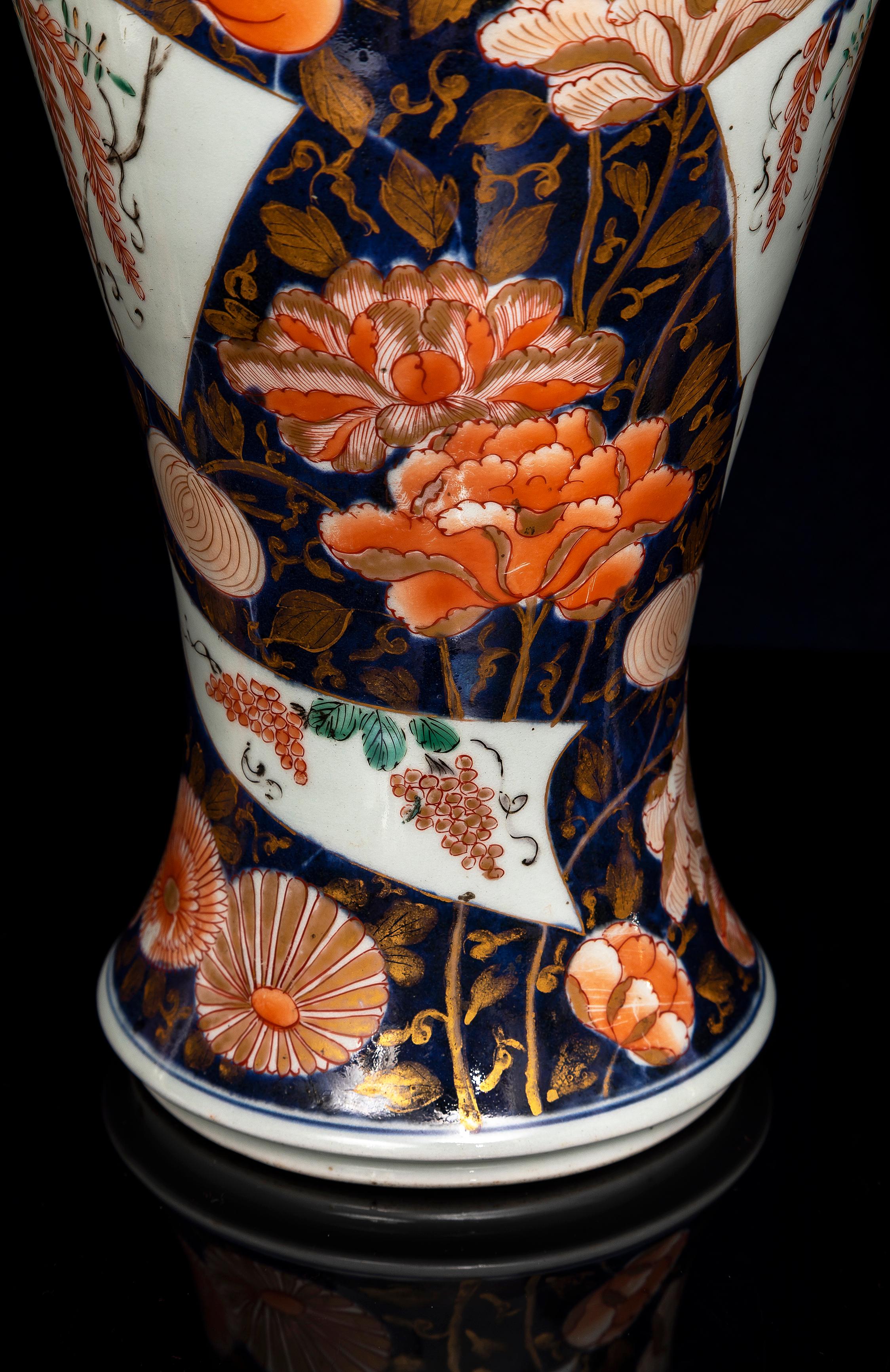 Seltener Satz von 5 Vasen aus japanischem Arita Porcelain im Imari-Stil aus der Edo-Zeit im Angebot 7